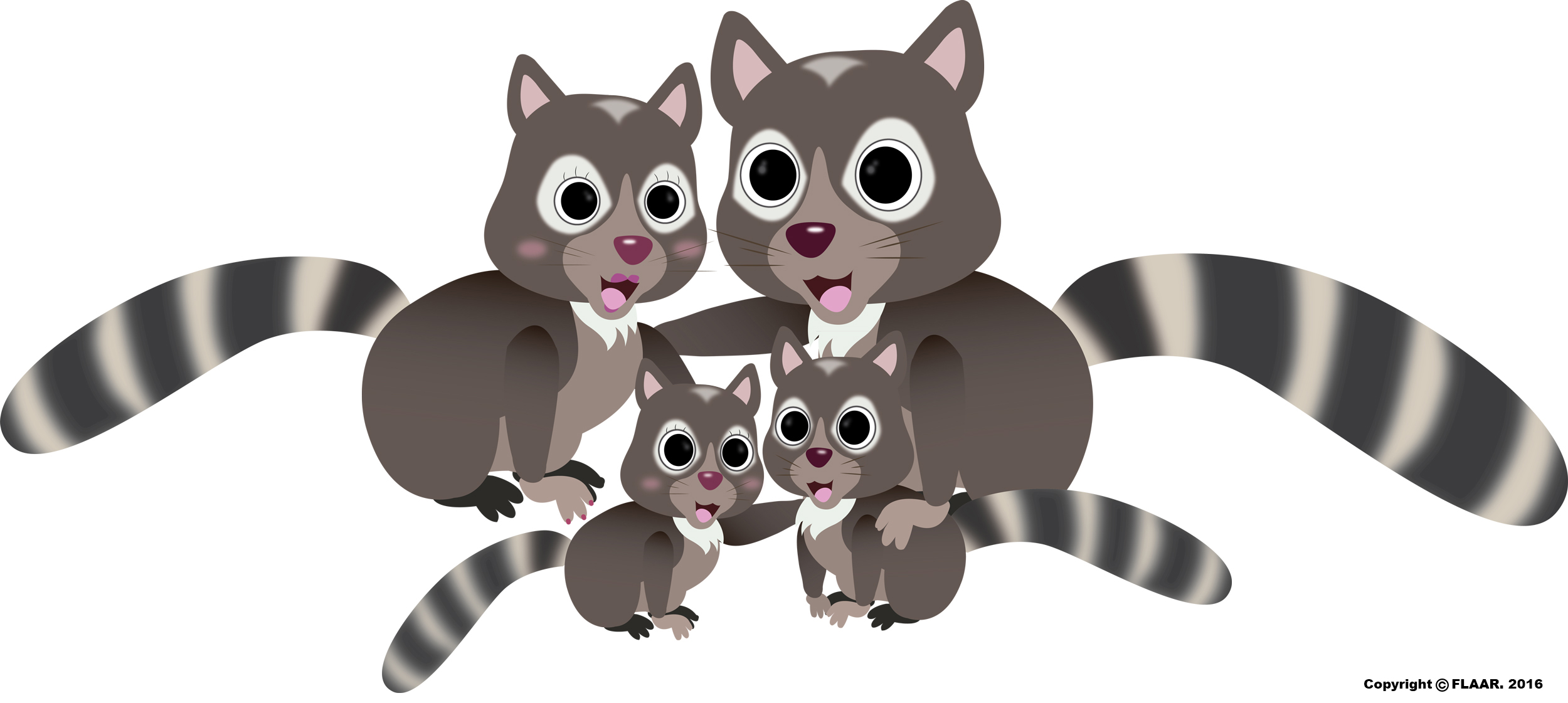 Mayan comic book character female kids Ring tailed cat Bassariscus sumichrasti toons MQ copyright FLAAR 2016